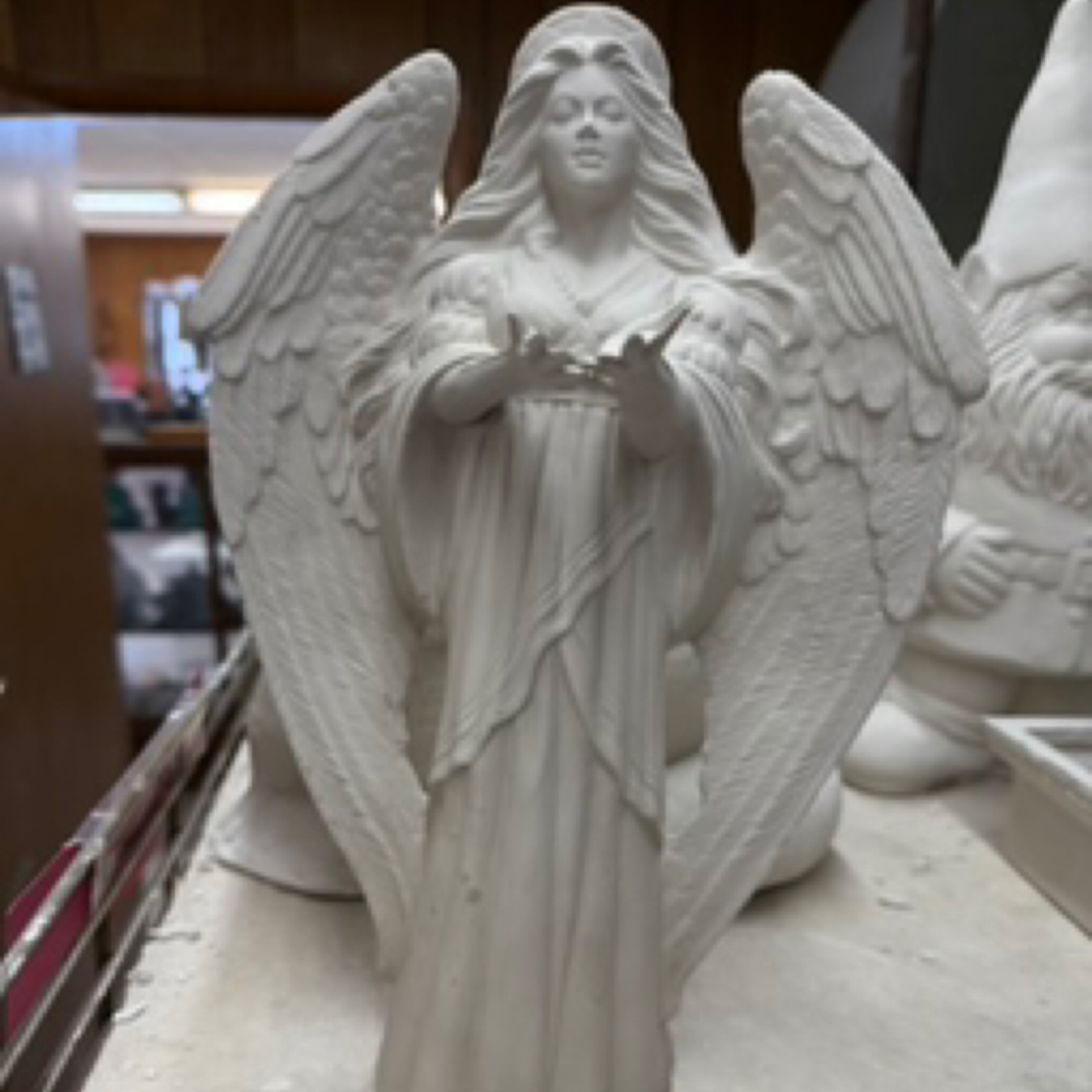 Standing Angel with Arms Out or Praying 1482 Greenware | Country